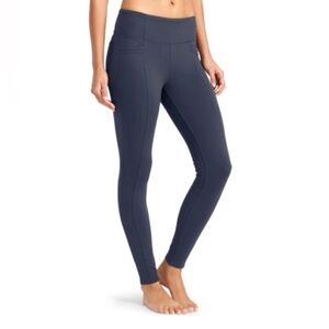 Athleta Metro High Waisted Legging Pant Dark Gray Women's Size S Pockets Yoga